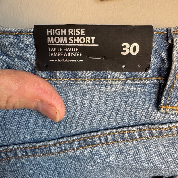 Buffalo David Bitton Women's NEW 30 Frayed LULU Mom‎ Shorts High-Rise Y2K Denim - Picture 6 of 16